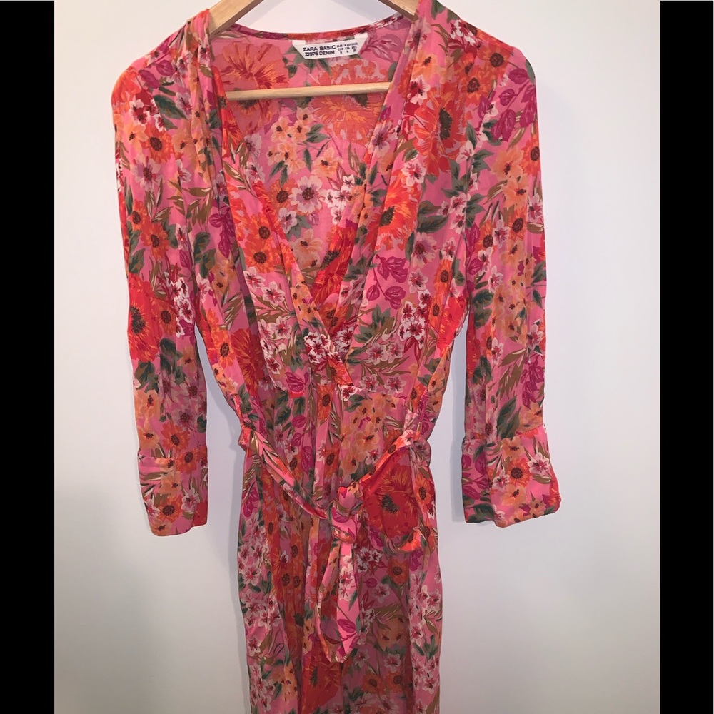 ZARA flower mini dress